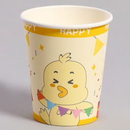 Стаканы бумажные Счастливый цыплёнок, 6 шт