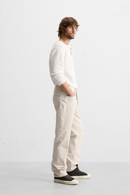 PAINT SPLATTER STRAIGHT-LEG JEANS - Zara фото 4