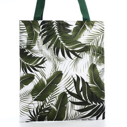 Сумка шопер Тропики 35х0.5х40 см, отд без молнии, без подклада, зеленая - Nazamok фото 6