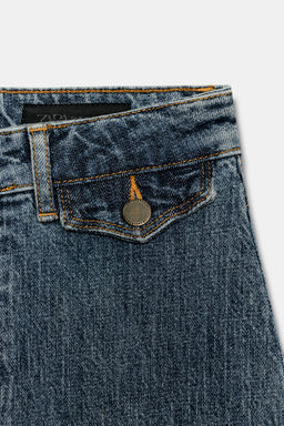 JEANS ZW COLLECTION FLARE TIRO ALTO / Azul - Zara фото 9