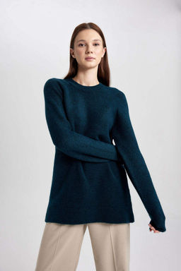 Пуловер-туника стандартного кроя - Defacto фото 5