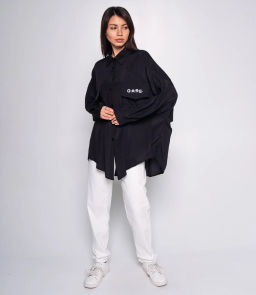 Рубашка #КТ20506, чёрный