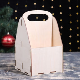 Ящик для пива Дарим Красиво «С Новым Годом!», 15×15×25 см, дерево