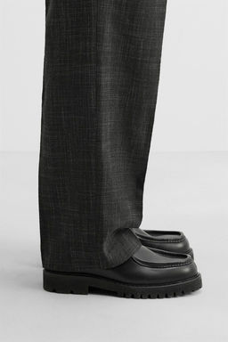 LEATHER MOC TOE SHOES - Zara фото 3