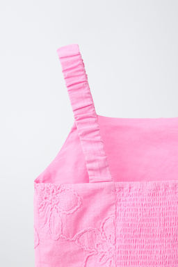 TOP FLORES BORDADAS / Rosa medio - Zara фото 6