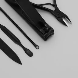 Набор маникюрный, 11 предметов, в футляре, в картонной коробке, цвет чёрный/красный - Queen fair фото 4