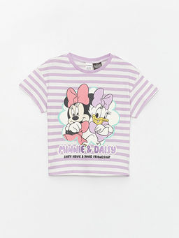 Bisiklet Yaka K?sa Kollu Minnie Mouse Bask?l? K?z Bebek Ti??rt ve Tayt 2li Tak?m - Waikiki фото 2