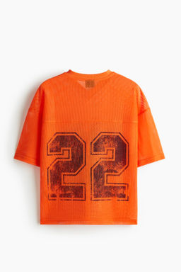 Oversized Fit Printed mesh T-shirt - H&m фото 5