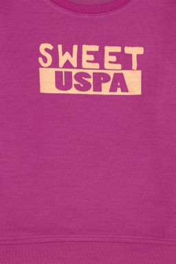 Фиолетовый свитшот для девочки - U.s. polo assn фото 3