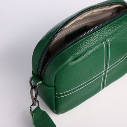 Сумка женская на молнии, цвет зелёный - Simaland фото 6