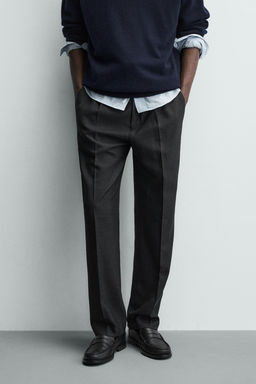 REGULAR FIT PLEATED TROUSERS - Zara фото 19