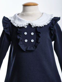 Платье с воротником UD 1136 т.синий - Mini maxi фото 4