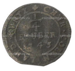 1/4 стубера 1743 года Германские государства  Юлих -Берг