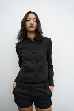 ZW COLLECTION CROPPED BUTTONED JACKET - Zara фото 2