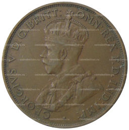 Монета 1 пенни 1933 года Австралия