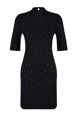 TRENDYOLMILLA Siyah Tas Detayl? Skater/Belden Ac?lan K?sa Kollu Mini Orme Kalem Elbise TWOAW24EL00395  фото 8