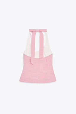 HALTER TOP WITH BACK BOW - Zara фото 7