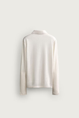 POLO REGULAR FIT C??AMO - VISCOSA / Blanco roto - Zara фото 8