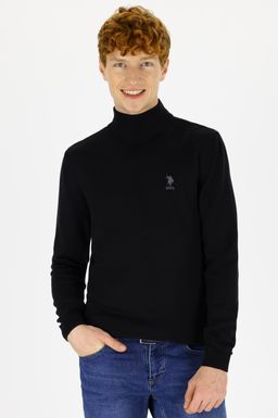 U. S. Polo Assn / Мужской черный базовый свитер