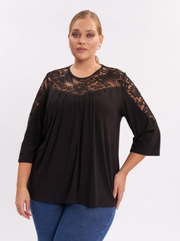 Блузка с кружевом BL17239BLK01 - Артесса фото 2
