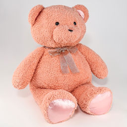 Мягкая игрушка Медведь, 90 см, с бантиком, цвет розовый - Simaland фото 2