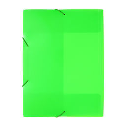 Цена за 2 шт. Папка на резинке А4, 500 мкм, Calligrata Neon, корешок 30 мм, неоновая, салатовая