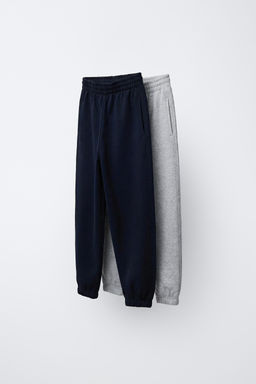 PACK DOS PANTALONES FELPA JOGGER / Gris / Azul