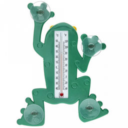 Термометр уличный +50-40С "Лягушка" 23,5х17,5см, на присосках, пластик, в п/эт пакете на картоне (Китай)