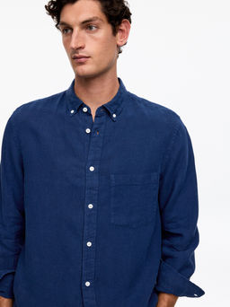 Camisa de lino holgada - H&m фото 6