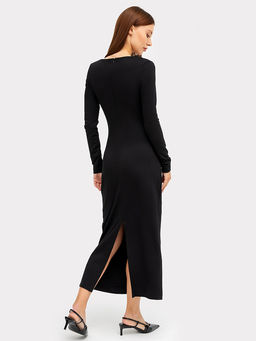 Чёрное платье женское макси - Mark formelle фото 5