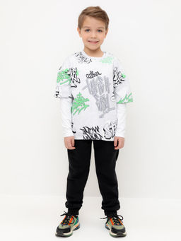 КР 400583/черный брюки для мал