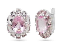 Серьги из серебра морганит, Мэрибель