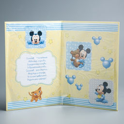 Свидетельство о рождении Микки малыш, Микки Маус, размер файла 14,2 x 20,5 см Disney (новый формат свидетельства)  фото 2
