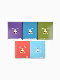 Цена за 3 шт. Тетрадь в клетку, 48 л., А5, на скрепке, блок №2 Гуси МИКС - Artfox study фото 4