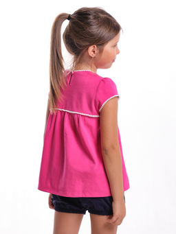 Футболка для девочки	 UD 1683 т.синий - Mini maxi фото 6