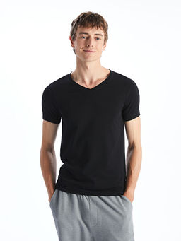 V Yaka K?sa Kollu Erkek Atlet - Waikiki фото 4