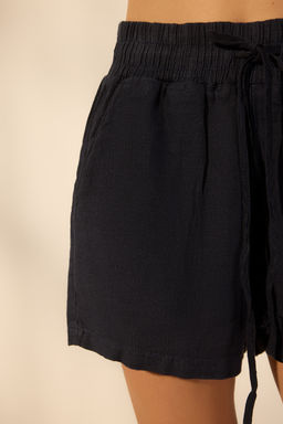 Haki %100 Keten Beli Lastikli Yuksek Bel Sort TWOSS26SR00019 - Trendyolmilla фото 19