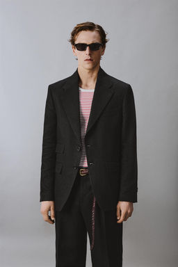 BLAZER TRAJE TWILL 100% LINO AARON LEVINE X ZARA / Negro  фото 2