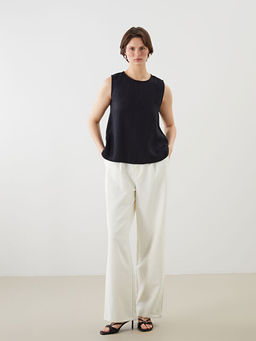 Bisiklet Yaka Modal Kar???ml? Bluz