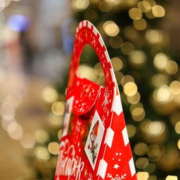 Цена за 5 шт. Коробка подарочная складная Новогодица красный 10/20 х 10 х 23 см - Simaland фото 10