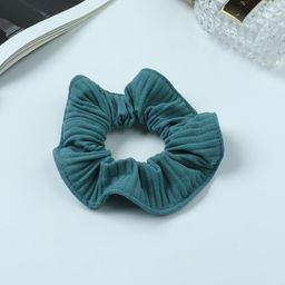 Цена за 3 шт. Резинка для волос «Орбита», текстура полоска, 10 см, зелёная