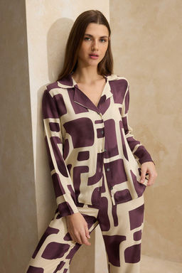 Cok Renkli Geometrik Shally Dokuma Pijama Tak?m? THMSS26PT00001 - Trendyolmilla фото 2