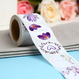 Наклейки для цветов и подарков Лаванда, 4.4?4.4 см, 252 шт.