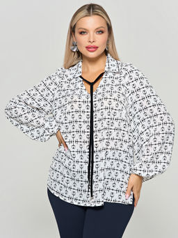 Блузка 0059-27п кремово-белый - Dora фото 64