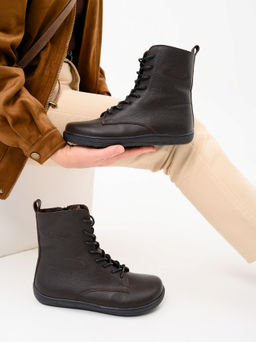 Босоногие ботинки 351.NATAbl.Темно-коричневый оттима/шерсть