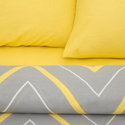Постельное бельё Этель 1,5 сп Жёлто-серые зигзаги 143х215см, 150х214см, 70х70см-2 шт фото 2