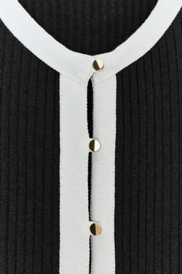 CONTRAST KNIT CARDIGAN - Zara фото 7