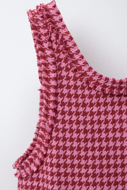 TEXTURED FRAYED PINAFORE DRESS - Zara фото 3