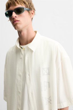 OVERSIZE SHIRT WITH SYMBOLS - Zara фото 5