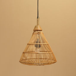 Светильник потолочный из ротанга «Конус», 1×120 Вт, Е27, 30×30×40 см